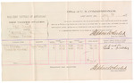1882 July 13: Voucher, U.S. v. Matt Russell, larceny; includes costs of mileage and per diem for witnesses; J.E. Knowles, Sarah W. Knowles, witnesses; received of Thomas Boles, U.S. marshal; Stephen Wheeler, commissioner