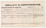 1882 July 17: Voucher, U.S. v. William McKinnon and Lum May, larceny; includes costs of mileage and per diem for witness; J.N. Hall, witness; received of Thomas Boles, U.S. marshal; James Brizzolara, commissioner; William H.H. Clayton, U.S. attorney