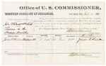 1882 July 19: Voucher, U.S. v. John McDaniel and William Ruth, larceny; includes costs of mileage and per diem for witness; James S. Hunter, witness; received of Thomas Boles, U.S. marshal; Stephen Wheeler, commissioner