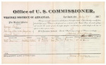 1882 July 19: Voucher, U.S. v. George Fish, retail liquor dealer not paying special tax; includes costs of mileage and per diem for witness; W.H. Bourne, witness; received of Thomas Boles, U.S. marshal; James Brizzolara, commissioner