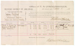 1882 October 17: Voucher, U.S. v. Julius Henshaw, introducing spirituous liquor; includes costs of mileage and per diem for witnesses; Robert L. Ream Jr., Winfield S. Wyckoff, James Brennan, witnesses; received of Thomas Boles, U.S. marshal; Stephen Wheeler, commissioner