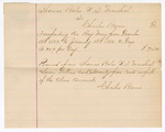 1883 January 18: Voucher, to Charles Burns; includes costs for feeding 1 mare; received from Thomas Boles, U.S. marshal; U.S. v. Bay Mare, Bridle Saddle