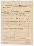 1883 February 12: Voucher, U.S. v. Nelson Crittenden, introducing spirituous liquor; includes costs of mileage, 7 days feeding 1 prisoner; served by Charles Andrew, deputy marshal; E.B. Harrison, commissioner