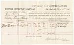 1883 May 04: Voucher, U.S. v. George Carnahan, violating internal revenue laws; includes costs of mileage and per diem for witnesses; Wilson Bachelor, J.W. Chancy, witnesses; received of Thomas Boles, U.S. marshal; Stephen Wheeler, commissioner and clerk