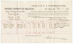1883 May 07: Voucher, U.S. v. Garret Clarson, larceny; includes costs of mileage and per diem for witnesses; William S. Brown, George J. Edwards, John F. Yates, witnesses; received of Thomas Boles, U.S. marshal; Stephen Wheeler, commissioner and clerk