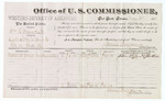 1883 May 08: Voucher, U.S. v. William H. Marshal, assault with intent to kill; includes costs of mileage and per diem for witness; Seaborn C. Jones, witness; John Paterson, witness to signature; received of Thomas Boles, deputy marshal; James Brizzolara, commissioner