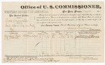 1883 May 10: Voucher, U.S. v. Dick Scasewater, introducing spirituous liquor; includes costs of per diem and mileage for witnesses; Thompson Ball, J.H. Mitchell, witnesses; received of Thomas Boles, U.S. marshal; James Brizzolara, U.S. commissioner; William H.H. Clayton, U.S. attorney