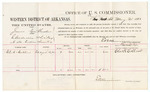 1883 May 21: Voucher, U.S. v. James Crittenden, introducing whiskey; includes cost for per diem and mileage; Clark Collins, witness; Thomas Boles, U.S. marshal; E.B. Harrison, commissioner