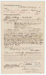 1883 September 18: Voucher, to William T. McAuley, of Fort Smith, Arkansas, for assisting Bass Reeves, U.S. deputy marshal, in U.S. v. Phillip King, Jones Thompson, Allen Taylor, U.S. v. George M. McDavice (alias Daniel Davis), U.S. v. Samuel E. Hominey, U.S. v. Scott Wright, U.S. v. Aaron Wright, One Johnson and others; includes cost for 37 days service as posse comitatus; Stephen Wheeler, U.S. commissioner; includes names Jim Kinds, One Barney, arrested; G.S. Williams, clerk; J.H. Mershon, witness to signature; Thomas Boles, U.S. marshal