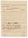 1883 November 09: Voucher, U.S. v. Aaron Butler, introducing spiritous liquors; Isabel Murphy, John Hastion, One Milton, witnesses; U.S. v. Thomas and Reps Elam, distilling spiritous liquors; George Harris, witness; includes cost of witnesses' travel and service; William Jones, U.S. deputy marshal