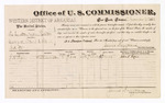 1883 November 28: Voucher, U.S. v. Thomas Carrollton and One Ralston, assault with intent to kill; James Brizzolara, U.S. Commissioner; includes cost of per diem and mileage; Thomas Boles, U.S. marshal