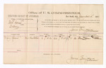 1884 December 04: Voucher, U.S. v. W.F. Jones, bribery; James Brizzolara, U.S. Commissioner; includes cost of per diem and mileage; Mary Spears, witness; C.M. Barnes, witness of signatures; Thomas Boles, U.S. marshal
