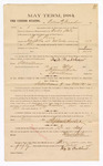 1885 February 11: Voucher, to William W. Bradshaw; includes cost of witness in U.S. v. A.L. Poors, introducing spirituous liquors; Stephen Wheeler, clerk; S.A. Williams, deputy clerk; Thomas Boles, U.S. marshal