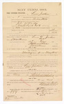 1885 February 11: Voucher, to Lewis Jackson; includes cost of witness in U.S. v. John McCarthy, introducing spirituous liquors; Stephen Wheeler, clerk; S.A. Williams, deputy clerk; Thomas Boles, U.S. marshal; William Feuerstine, witness of signatures