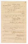 1885 January 22: Voucher, to Joseph E. Crouch; includes cost of witness in U.S. v. J.A. Cauthron, retail liquor dealer without paying special tax; Stephen Wheeler, clerk; S.A. Williams, deputy clerk; Thomas Boles, U.S. marshal