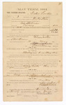 1885 January 22: Voucher, to Watson Lowther; includes cost of witness in U.S. v. One Spillman, larceny; Stephen Wheeler, clerk; S.A. Williams, deputy clerk; Thomas Boles, U.S. marshal; Charles Hunter, witness of signatures