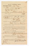 1885 January 24: Voucher, to John P. Gaines; includes cost of witness in U.S. v. Henry House et. al., distilling; Thomas B. Larham, deputy clerk; Stephen Wheeler, clerk; Thomas Boles, U.S. marshal; James Hill, witness of signatures