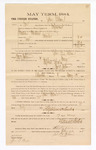 1885 January 22: Voucher, to John Wilson; includes cost of witness in U.S. v. Harrison Cleveland, murder; Thomas B. Larham, deputy clerk; Stephen Wheeler, clerk; Thomas Boles, U.S. marshal; John G. Gass; Abe Mayer, John G. Farr, witness of signatures