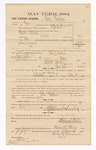 1885 January 26: Voucher, to Woben Brashears; includes cost of witness in U.S. v. Harrison Cleveland, murder; Thomas B. Larham deputy clerk; Stephen Wheeler, clerk; Thomas Boles, U.S. marshal; William Feuerstine, witness of signatures
