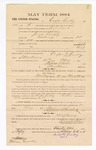 1885 February 06: Voucher, to Cooper Cordy; includes cost of witness in U.S. v. James Langley, introducing spirituous liquors; S.A. Williams, deputy clerk; Stephen Wheeler, clerk; Thomas Boles. U.S. marshal; William Feuerstine, witness of signatures
