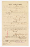 1885 February 06: Voucher, to Thomas Cordy; includes cost of witness in U.S. v. James Langley, introducing spirituous liquors; S.A. Williams, deputy clerk; Stephen Wheeler, clerk; Thomas Boles. U.S. marshal; William Feuerstine, witness of signatures