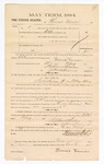 1885 January 06: Voucher, to Thomas Vernon; includes cost of service as petit juror; Stephen Wheeler, clerk; S.A. Williams, deputy clerk; Thomas Boles; U.S. marshal