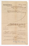 Voucher, to Linburg Brothers and Mickle; includes cost of repairing wheelbarrow and new tire; Charles Burns, jailor; Stephen Wheeler, U.S. clerk of court; Thomas Boles, U.S. marshal