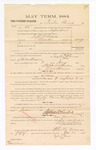 1885 January 23: Voucher, to Taylor Parris; includes cost of witness in United States v. Jeff Robinson, murder; S.A. Williams, deputy clerk; Stephen Wheeler, clerk; Thomas Boles, U.S. marshal; Max A. Mayer, witness of signatures
