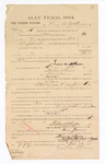 1885 January 23: Voucher, to Lewis A. McPherson; includes cost of petit juror; S.A. Williams, deputy clerk; Stephen Wheeler, clerk; Thomas Boles, U.S. marshal; C.M. Barnes, chief deputy; John Patinson, deputy; Oppenheimer, witness of signatures