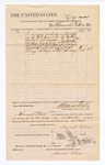 1884 July 01: Voucher, to Samuel Peters; includes cost of service as bailiff; Thomas B. Larham, deputy clerk; Stephen Wheeler, clerk; Thomas Boles, U.S. marshal