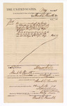 1884 July 01: Voucher, to Frank E. Trimble; includes cost of service as crier; S.A. Williams, deputy clerk; Stephen Wheeler, clerk; Thomas Boles, U.S. marshal
