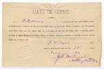 1884 August 18: Oath of office for T.W. Mann, deputy marshal; Notarized by J.F. Worthington, notary public