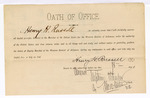 1885 August 18: Oath of office for Henry H. Russell, deputy marshal; Stephen Wheeler, clerk; Thomas S. Farham, deputy chief