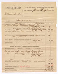 1884 August 23: Voucher, U.S. v. William Tucker, introducing spiritous liquor; includes cost per diem and mileage; J.H. Mershon, deputy marshal; William Fields, W.W. Coleman, Dock Hyte, Jack Boone, witness; James Brizzolaro, commissioner