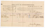 1884 December 30: Voucher, U.S. v. Lewis Webster and One Lewis, larceny; includes cost per diem and mileage; J.J. Walsh, Julius Williams, Simon Thompson, witnesses; John Paterson, witness of signatures; James Brizzolara, commissioner; Thomas Boles, U.S. marshal