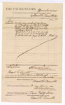 1884 December 31: Voucher, to Frank E. Trimble; includes cost for services rendered as crier; Thomas Boles, U.S. marshal; Stephen Wheeler, clerk