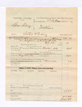 1885 February 22: Partial voucher; U.S. v. Spar Selsey, introducing and selling spiritous liquor; includes cost of mileage; E.B. Harrison, commissioner; L.H. Ramey, U.S. marshal