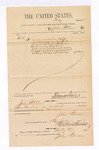 1885 July 01: Voucher, to John Paterson; includes cost for services rendered as bailiff; Thomas Boles, U.S. marshal; Stephen Wheeler, clerk
