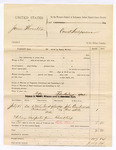 1885 August 10: Voucher, U.S. v. James Thornton; includes cost of subpoena for witnesses; Silas Andrew, special deputy; John Corntassell, Ned Still, witnesses