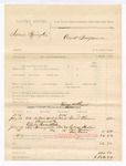 1885 August 24: Voucher, U.S. v. Samuel Byington; includes cost of subpoena for witnesses; George W. Pound, deputy marshal; David Thomas, Cullush Harkins, Tom Brown, Sam Gains, witnesses