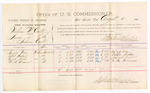 1885 August 05: Voucher, U.S. v. William McCarty, larceny; includes cost of per diem and mileage; Stephen Wheeler, commissioner; Irving Vose, Peter Scales, Frank Doyle, W.M. Barnes, witnesses; Thomas Boles, U.S. marshal