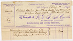 1885 August 11: Voucher, to R. and T.A. Ennis, stationary company; includes cost of court documents; Thomas Boles, U.S. marshal; Stephen Wheeler, clerk
