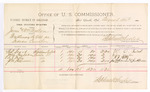 1885 August 24: Voucher, U.S. v James Melton and William Melton, threatening to kill; includes cost of per diem and mileage; Stephen Wheeler, commissioner; W.O. Baird, John Taylor, A.J. Petty, James Patterson, witnesses; John Paterson, witness of signature; Thomas Boles, U.S. marshal