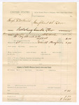 1885 September 08: Voucher, U.S. v. Hugh A. McDaniel, violating timber law; includes cost per diem and mileage; Seth Boles, deputy marshal