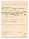 1885 September 09: Partial voucher; U.S. v. Marvin Hardesty and Byrun Lumsford, violating timber law; includes cost of summons to court; Seth Boles, deputy marshal