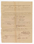 Voucher, to John Smith, witness; includes cost of service as witness; S.A. Williams, deputy clerk; Stephen Wheeler, U.S. clerk of court; A.S. Vandeventer, chief deputy; John Carroll, U.S. marshal; attached, letter, of appointment of John S. Park Cashier, attorney, by John Smith; J. McCombs, witness of signatures
