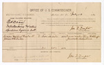 1886 July 13: Voucher, U.S. v. E.H. Doon, introducing and selling spiritous liquors; includes cost of per diem and mileage; Isaac Martin, James H. Richardson, witnesses; Jonathan Q. Tufts, commissioner; John Carroll, U.S. marshal