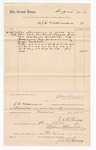 Voucher, to J.C. Wilkinson; includes cost of services rendered as crier; Stephen Wheeler, U.S. clerk of court; John Carroll, U.S. marshal