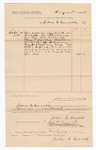 1886 October 09: Voucher, to John C. Carroll; includes cost of services rendered as bailiff; Stephen Wheeler, clerk; John Carroll, U.S. marshal