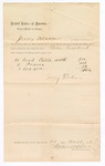 Letter of surety, Jerry Folsom; includes list of property with prices; Stephen Wheeler, U.S. commissioner